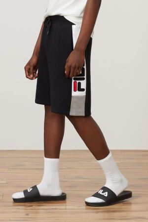 FILA Roy Shorts Black / White / Grey,Mens Clothing | CA.BGJDMU823